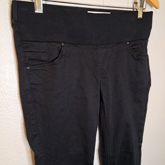 Topshop Moto Leigh High Rise Maternity Jeans Black Knee Ripped Size 10 - Picture 5 of 9